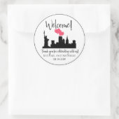 ウェルカム結婚ズバッグゲストニューヨークシティNYC ラウンドシール (バッグ)