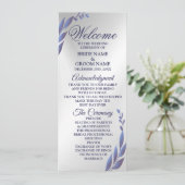 ウェルカム結婚ズパープルブルーフローラシルバーモダン プログラム (スタンド正面)