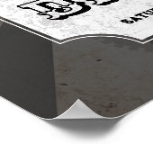 ウェルカム結婚・サインのステームパ結婚ンクのハート ポスター (角)