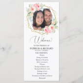 ウェルカム結婚・セレモニー・プログラムGreenery 4 x 9 プログラム (正面)