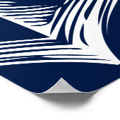 ウェルカム航海のブライダルシャワーいかりネイビー ポスター (角)