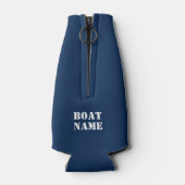 ウェルカム船カスタム船の名前の航海のいかり ボトルクーラー (裏面)