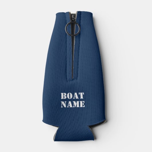 ウェルカム船カスタム船の名前の航海のいかり ボトルクーラー (裏面)