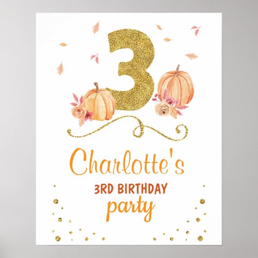 ウェルカム誕生日3rdパーティーポスターパンプキンスリー ポスター (正面)