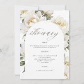 ウェルカム＆アイディナリー ウェディング ホワイト ピオニー 招待状 (裏面)