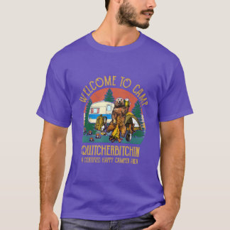 ウェルカム キャンプ クイッチャービッチン 認定クマ D f Tシャツ