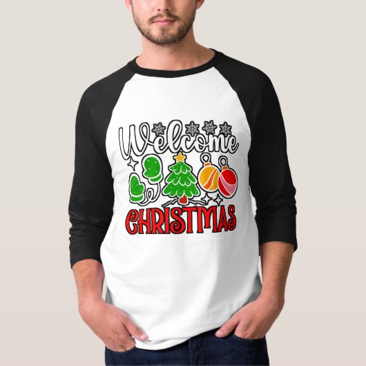 ウェルカム クリスマス-23758  Tシャツ (正面)