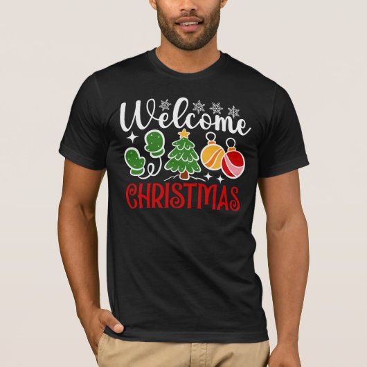 ウェルカム クリスマス-23758 Tシャツ (正面)