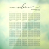 ウェルカム テーブル番号 チャート 20 ウィンドウサイン (シート3)