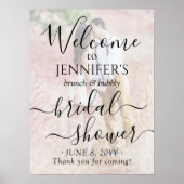 ウェルカム　テーマのウェディングシャワーフォト　テキストオーバーレイ ポスター (正面)
