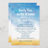 ウェルカム・トゥ・ザ・ビーチ 結婚式後パーティーのご案内 招待状 (正面/裏面)