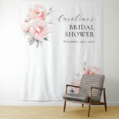 ウェルカム フローラル 牡丹 ブッシュピンク ブライダルシャワー タペストリー (インサイチュ)