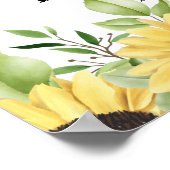 ウェルカム ブライダル シャワー ひまわり ポスター (角)