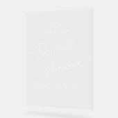 ウェルカム 結婚前お茶会 アクリル看板 アクリルサイン (傾斜)