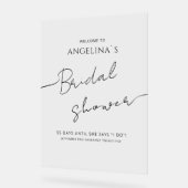 ウェルカム 結婚前お茶会 アクリル看板 アクリルサイン (傾斜)