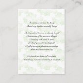 ウェルカードを望む緑のモノグラム エンクロージャーカード (裏面)