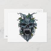 ウェルコダエビルホラースカル怖いマスク ポストカード (正面/裏面)