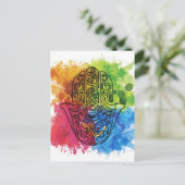 ウェルコダ鮮やかインディアンシンボルアジアの生活 ポストカード (スタンド正面)