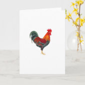 ウェルサマーのルースターのグリーティングカード カード (黄色い花)