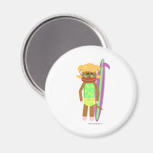 ウェルサーファーソックモンキーガール マグネット (正面/裏面)