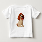 ウェルシュおもしろいスリンガースパニエル犬Tシャツ ベビーTシャツ (裏面)