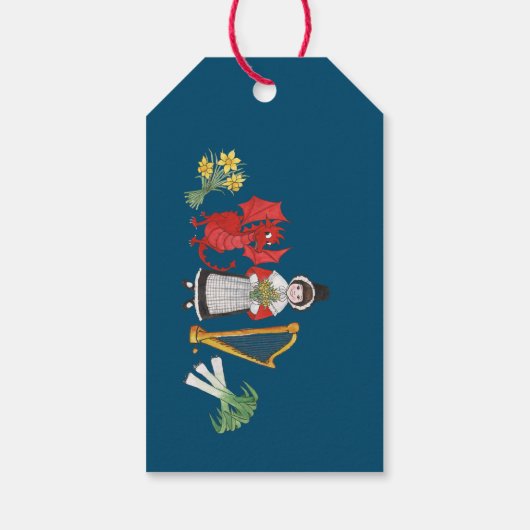 ウェルシュの衣装とエンブレム両面ギフトラベル ギフトタグ (裏面)