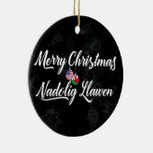 ウェルシュアメリカン・バイリンガル・ホリデー・デコレーション セラミックオーナメント (右)