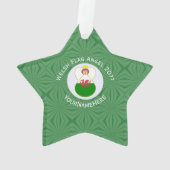 ウェルシュエンジェルクリスマスパーソナライズされた国旗 オーナメント (裏面)