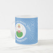 ウェルシュエンジェルハヌカーパーソナライズされた国旗 フロストグラスマグカップ (正面左)