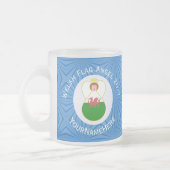 ウェルシュエンジェルハヌカーパーソナライズされた国旗 フロストグラスマグカップ (左)