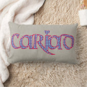 ウェルシュカリアドギンガムオ文字デザインンバーフェイクラップ ランバークッション (ブランケット)