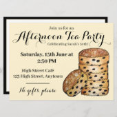ウェルシュケーキ ウェルシュ ケーキ アフタヌーンティー イギリス料理 招待状 (正面/裏面)