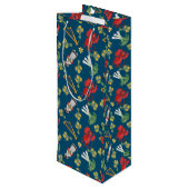 ウェルシュコスチュームとエンブレムブルーワイン抱き枕 ワインギフトバッグ (裏面アングル)