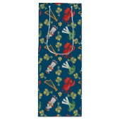 ウェルシュコスチュームとエンブレムブルーワイン抱き枕 ワインギフトバッグ (正面)