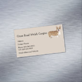 ウェルシュコルギースドッグペット動物のロゴ マグネット名刺 (インサイチュ)