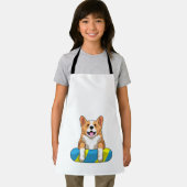 ウェルシュコーギーとスイミングボード エプロン (インサイチュ)