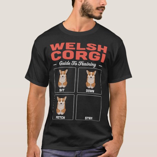 ウェルシュコーギーのしつけガイド Tシャツ (正面)