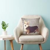 ウェルシュコーギーのイラストレーションの枕 クッション (椅子)