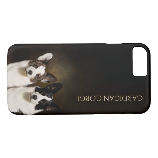 ウェルシュコーギーのカーディガンの電話箱 Case-Mate iPhoneケース (裏面(横))