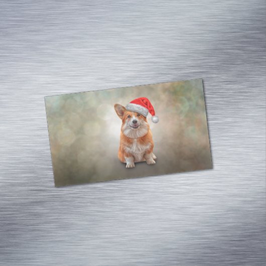 ウェルシュコーギーの赤帽子 マグネット名刺 (インサイチュ)