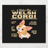 ウェルシュコーギーの5つのルール スパークリングワインラベル (シングルラベル)