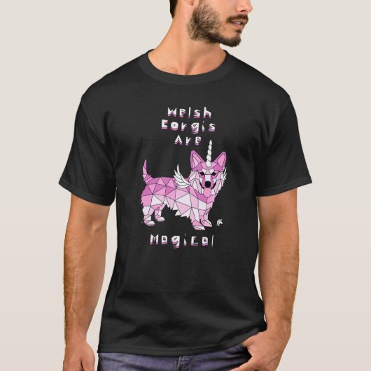 ウェルシュコーギーは魔法のユニコーン Tシャツ (正面)