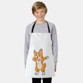 ウェルシュコーギーアットヒップホップダンスダブ エプロン (着用した状態)