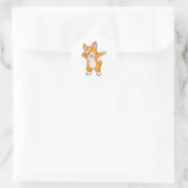 ウェルシュコーギーアットヒップホップダンスダブ ラウンドシール (バッグ)