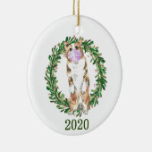 ウェルシュコーギークリスマス着用顔マスク2020 セラミックオーナメント (右)