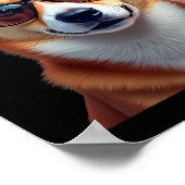 ウェルシュコーギーサンタ・クリスマスセータークリスマスおもしろいコル ポスター (角)