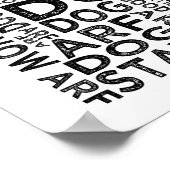 ウェルシュコーギータイポグラフィ ポスター (角)