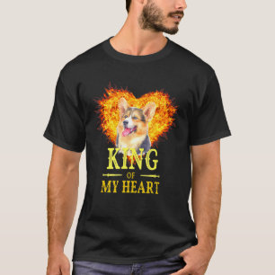 ウェルシュコーギードッグキングオブマイハートアートマユニークミー Tシャツ