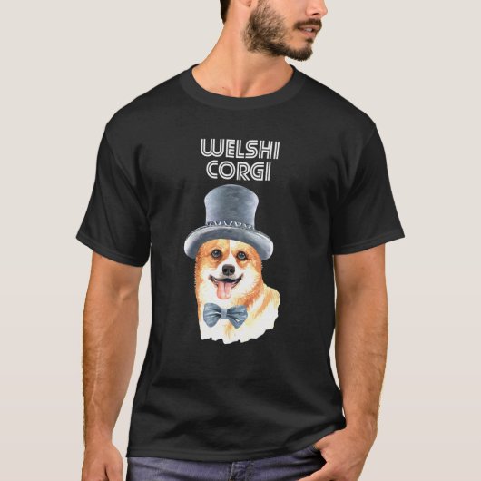 ウェルシュコーギードッグハット Tシャツ (正面)