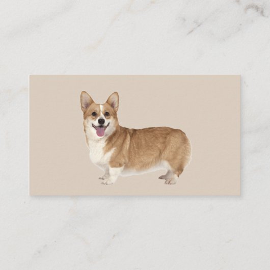 ウェルシュコーギードッグペットアニマルロゴ 名刺 (裏面)